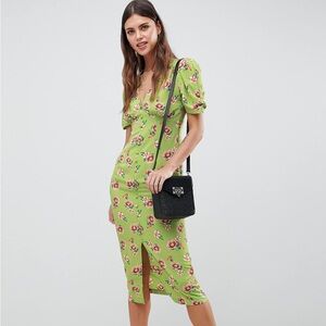 ASOS DESIGN Button Through Floral Midi Dress NWOT
